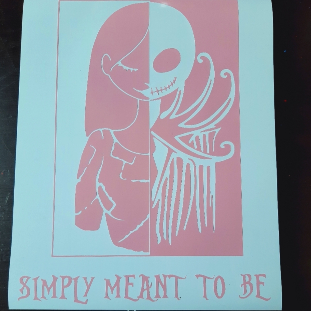 Jack and sally vinyl decal